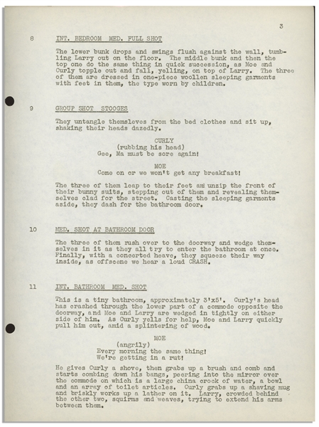 Moe Howard's 34pp. Script Dated June 1941 for The 1942 Three Stooges Film ''Cactus Makes Perfect'' -- Very Good Condition